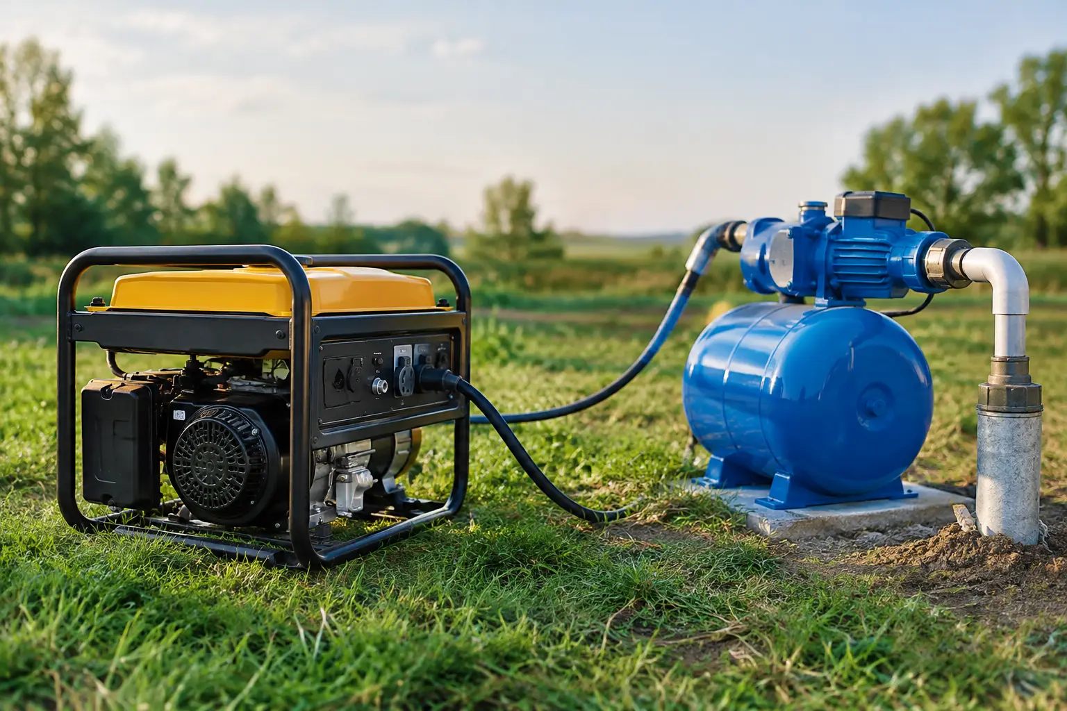 How to Run a Well Pump With a Generator Safely